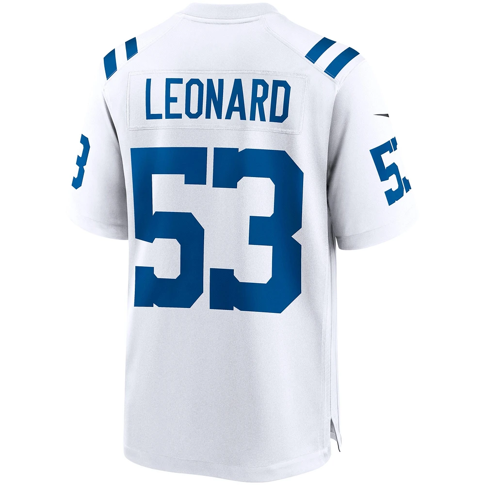 Men's Nike Shaquille Leonard White Indianapolis Colts Game Player - Jersey