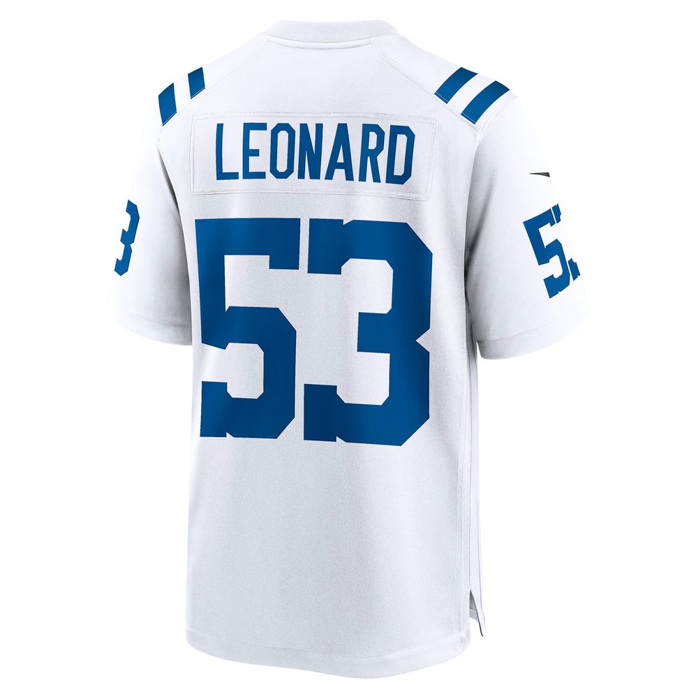 Men's Nike Shaquille Leonard White Indianapolis Colts Player Game Jersey