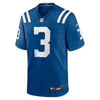 Maillot Nike Spencer Shrader Royal pour homme des Indianapolis Colts