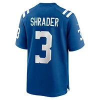 Maillot Nike Spencer Shrader Royal pour homme des Indianapolis Colts