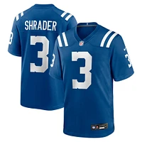 Maillot Nike Spencer Shrader Royal pour homme des Indianapolis Colts