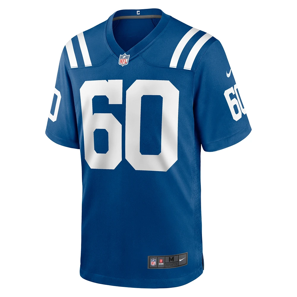 Maillot de match Nike Tanor Bortolini Royal Indianapolis Colts pour homme