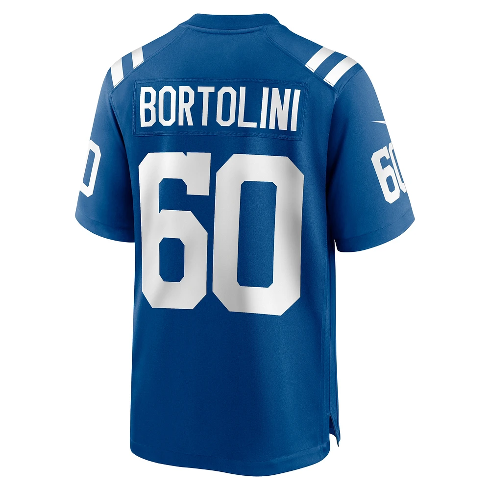 Maillot de match Nike Tanor Bortolini Royal Indianapolis Colts pour homme