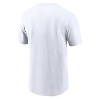 T-shirt essentiel délavé Nike pour hommes, blanc, Indianapolis Colts