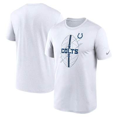 T-shirt de performance Nike Indianapolis Colts Legend Icon pour homme, blanc