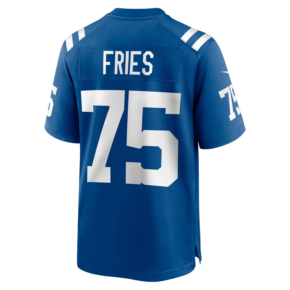 Maillot de match Nike Will Fries Royal Indianapolis Colts pour Homme