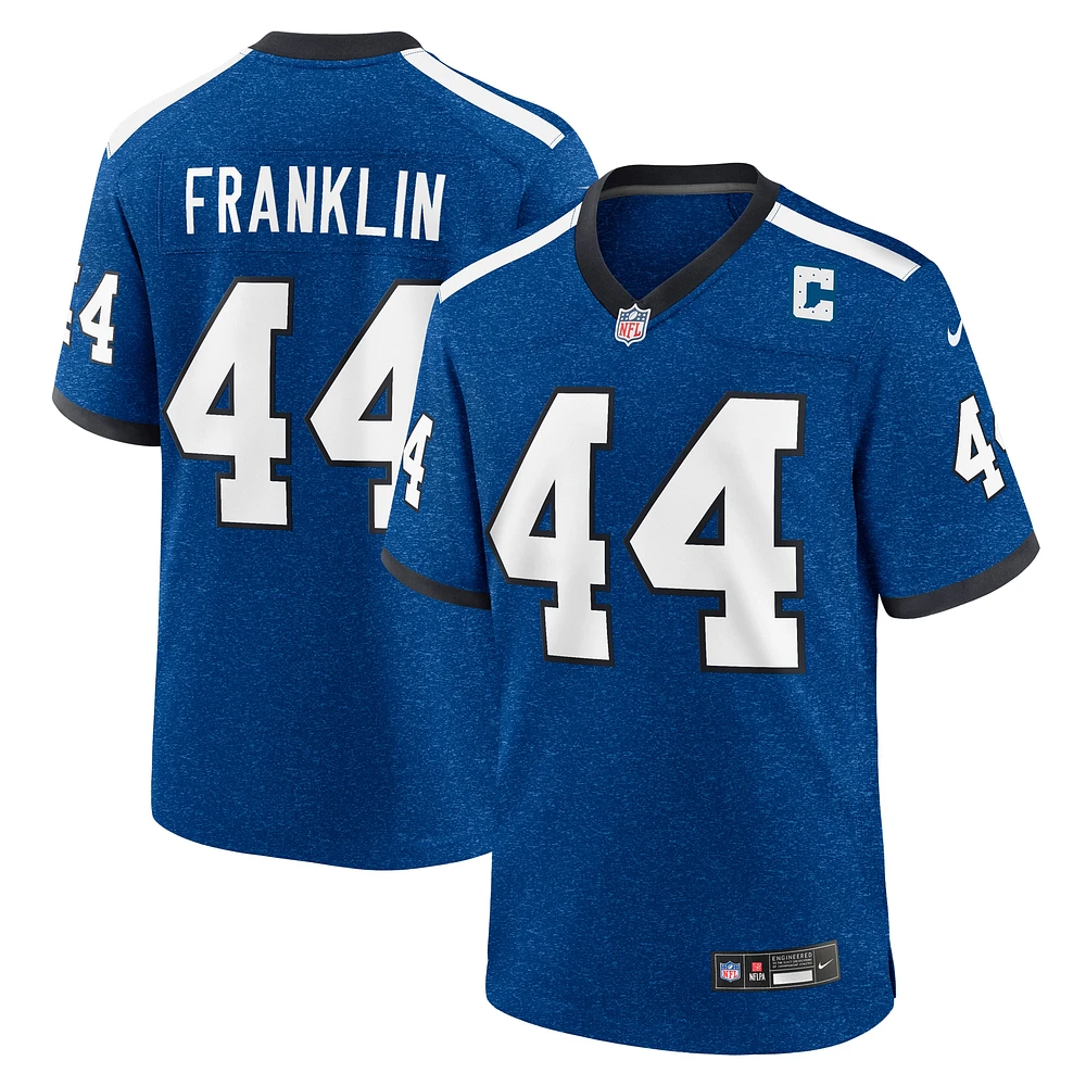 Men's Nike Zaire Franklin Royal Indianapolis Colts Indiana Nights Alternate Game Jersey