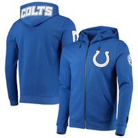 Men's Pro Standard Royal Indianapolis Colts 4-Hit Full-Zip Hoodie