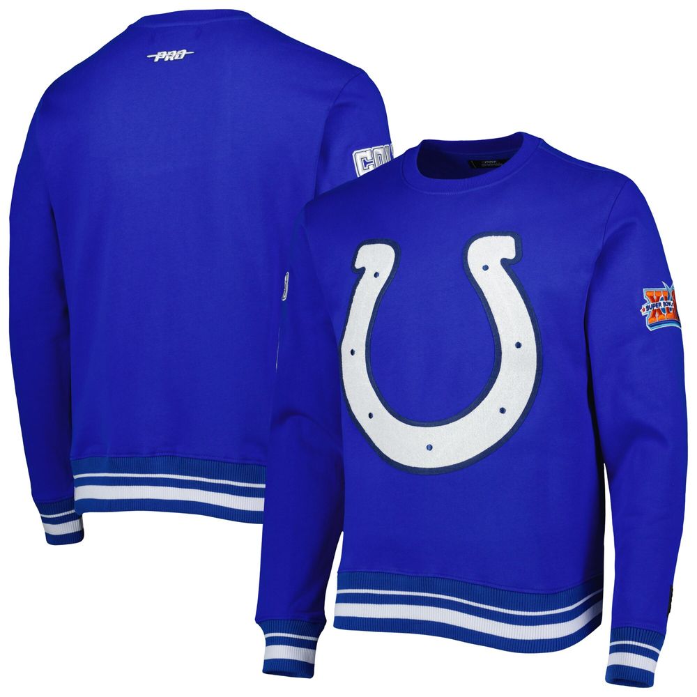 Men's Pro Standard Royal Indianapolis Colts Mash Up Pullover Sweatshirt