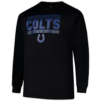 Men's Profile  Black Indianapolis Colts Big & Tall Pop Long Sleeve T-Shirt