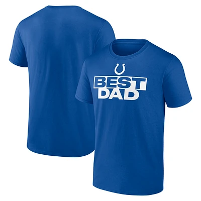 T-shirt « Meilleur papa » des Royal Indianapolis Colts pour homme