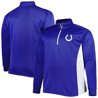 Men's Royal Indianapolis Colts Big & Tall Quarter-Zip Top