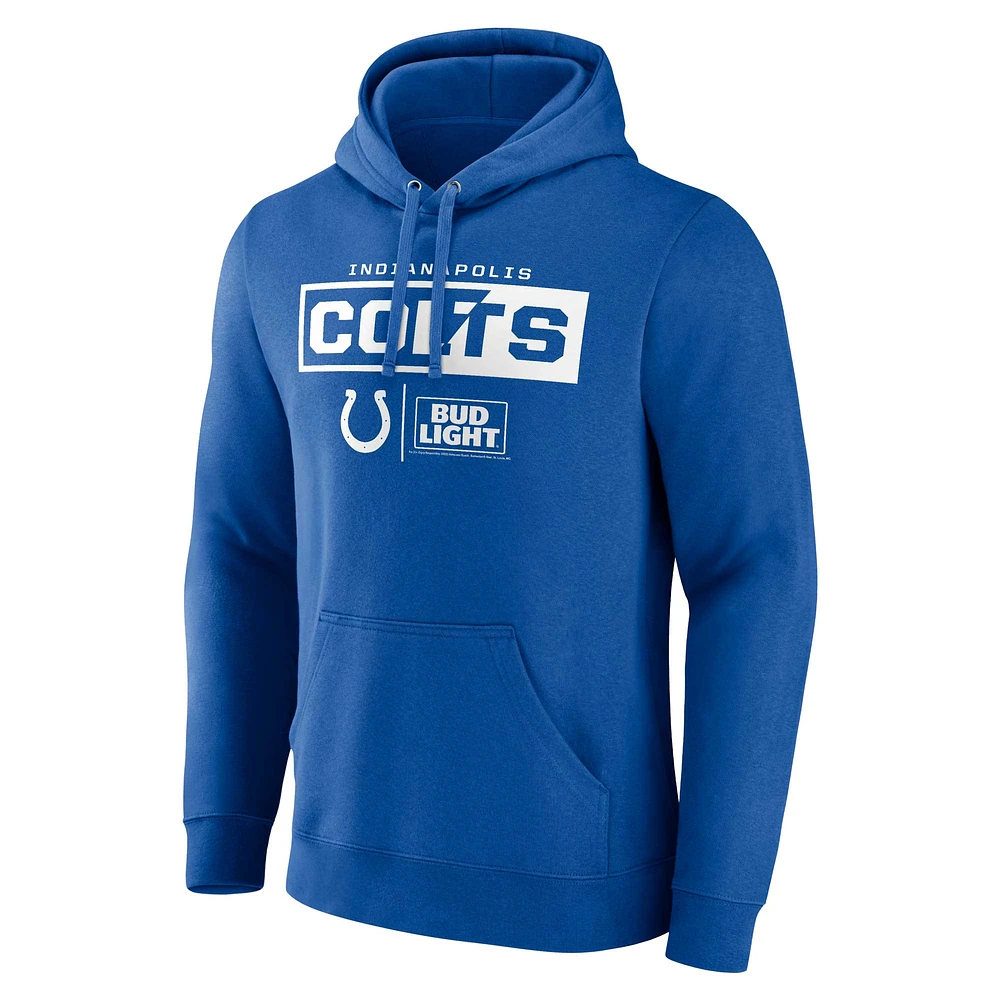 Men's Royal Indianapolis Colts NFL x Bud Light Pullover Hoodie