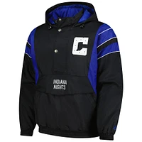 Men's Starter Black Indianapolis Colts Half-Zip Hoodie Jacket