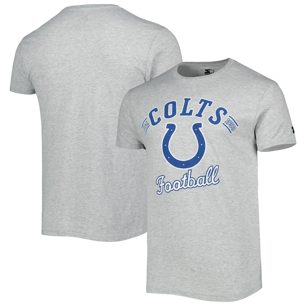 Men's Starter Heathered Gray Indianapolis Colts Prime Time T-Shirt