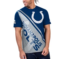 T-shirt graphique Starter Royal/White Indianapolis Colts Finish Line Extreme pour hommes