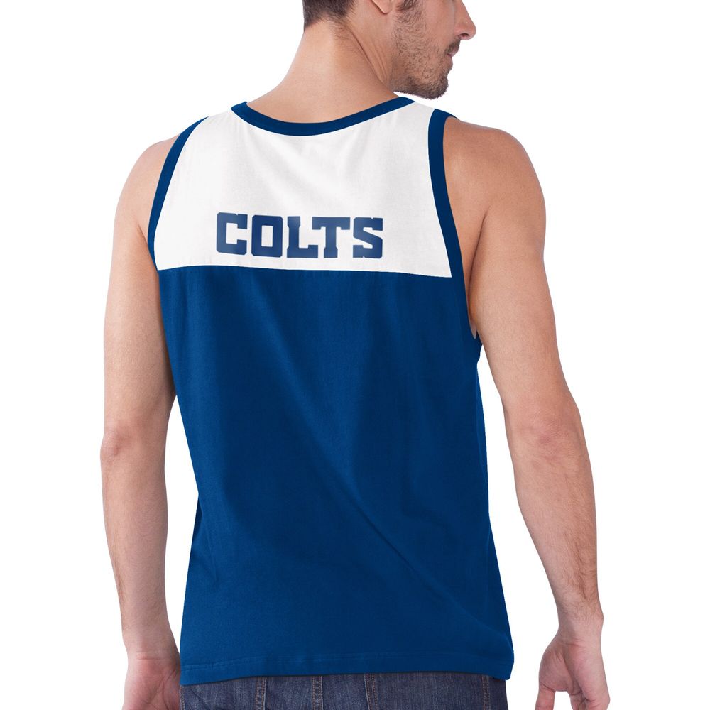 Men's Starter Royal/White Indianapolis Colts Touchdown Fashion - Tank Top