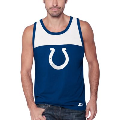 Men's Starter Royal/White Indianapolis Colts Touchdown Fashion - Tank Top