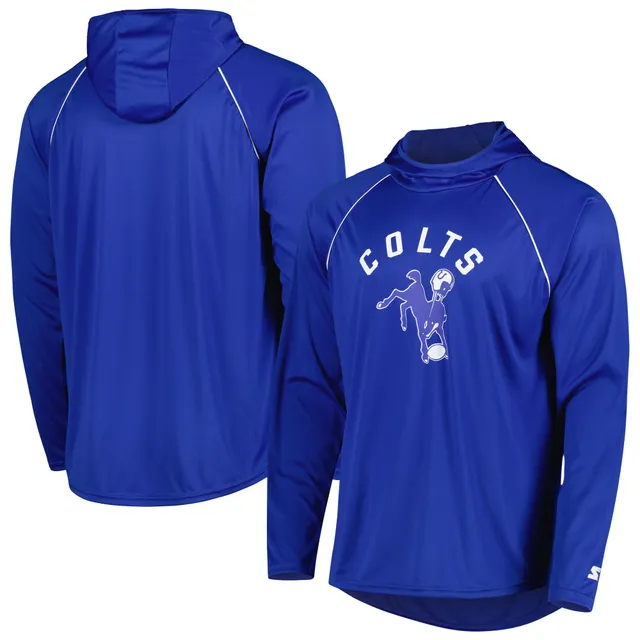 Lids Indianapolis Colts Starter Vintage Logo Raglan Hoodie T-Shirt - Royal