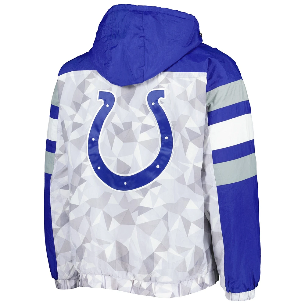 Veste à capuche demi-glissière pour homme, blanc/royal Indianapolis Colts, jeudi soir