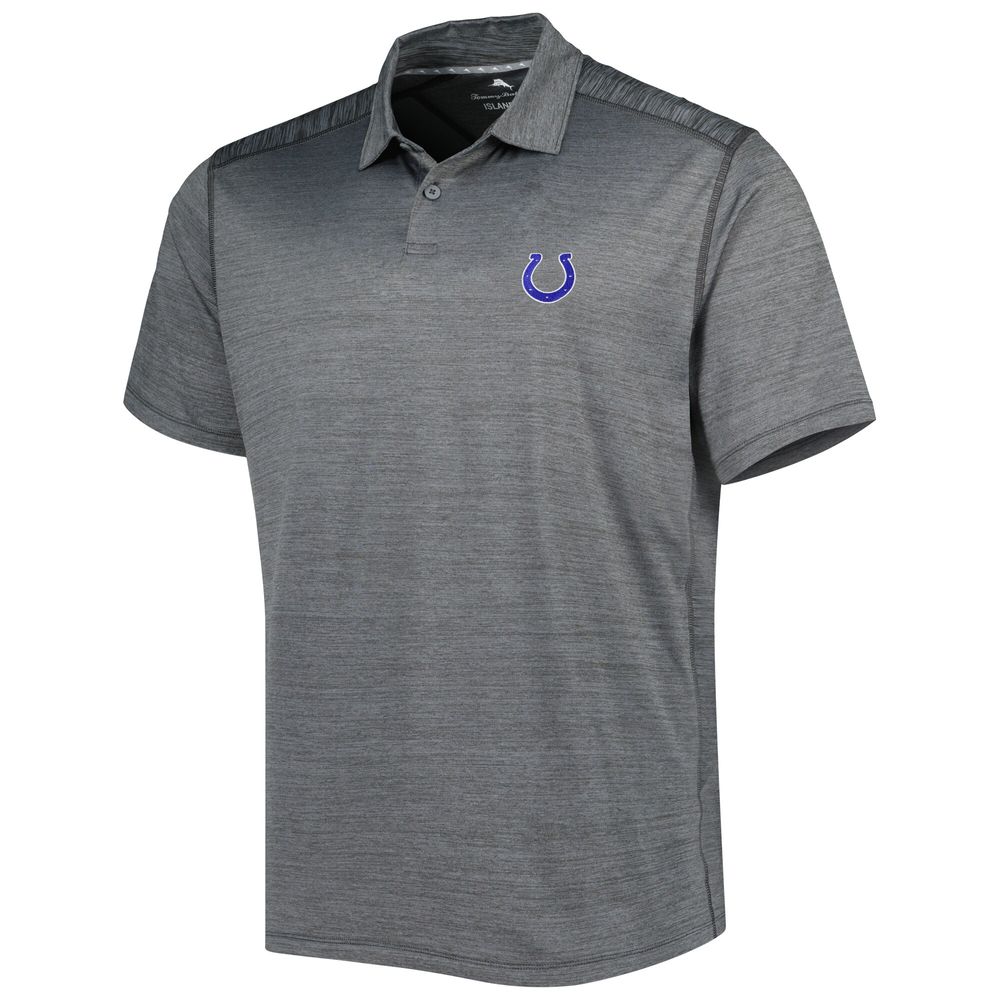 Men's Tommy Bahama Charcoal Indianapolis Colts Delray Frond IslandZone Polo