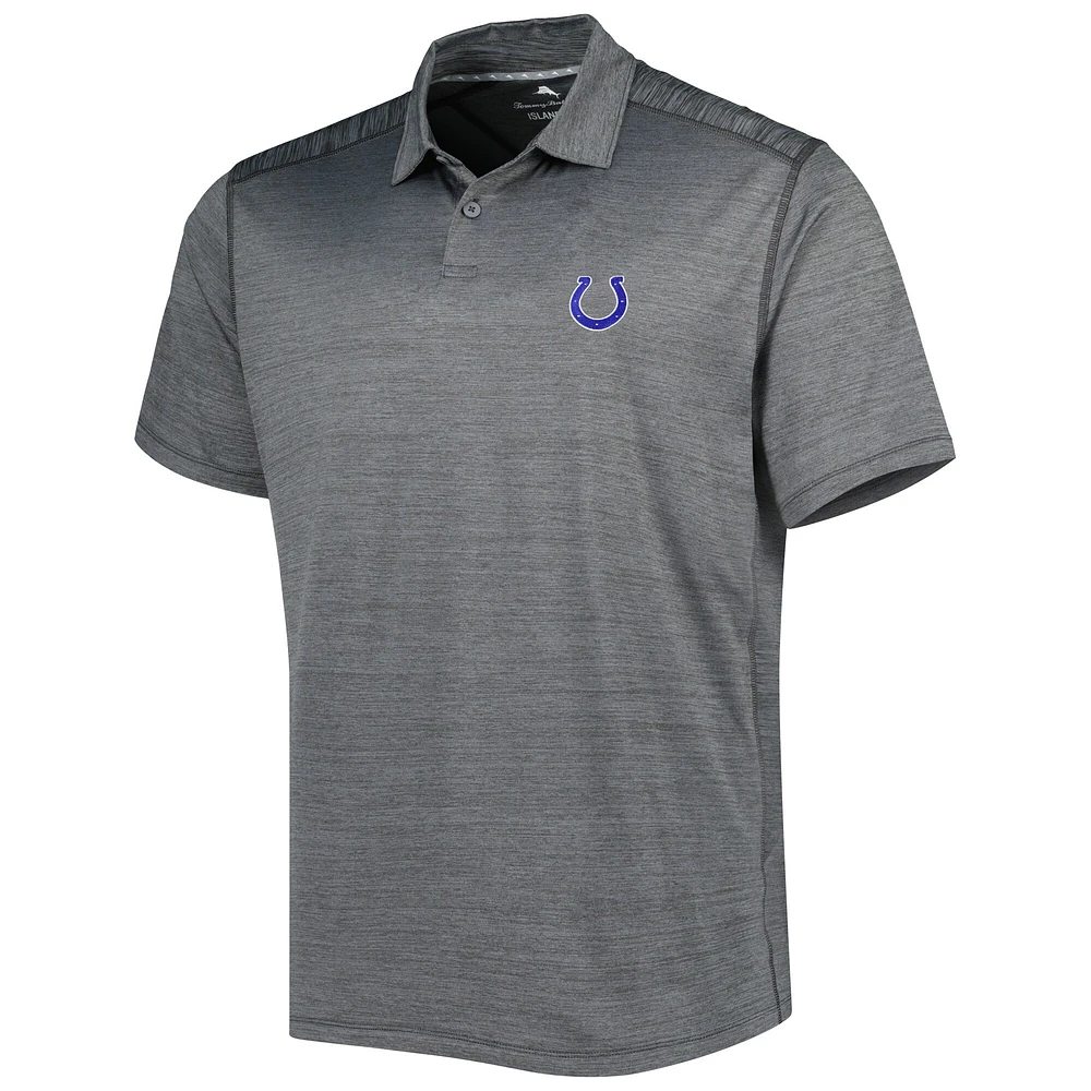 Polo Tommy Bahama Charcoal Indianapolis Colts Delray Frond IslandZone pour homme