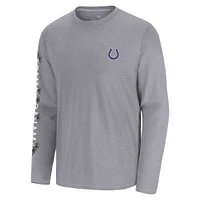 T-shirt à manches longues Tommy Bahama pour homme, gris, Indianapolis Colts Oasis Endzone Lux