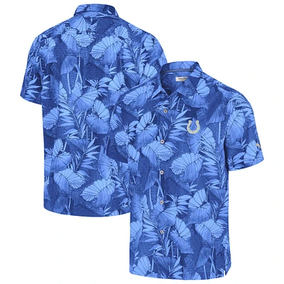 Chemise boutonnée bleu clair Tommy Bahama pour homme Indianapolis Colts Big & Tall Coast Nuevo Fronds IslandZone