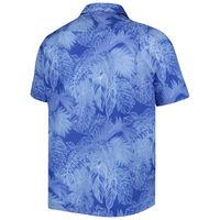 Men's Tommy Bahama Royal Indianapolis Colts Coast Luminescent Fronds Camp IslandZone Button-Up Shirt