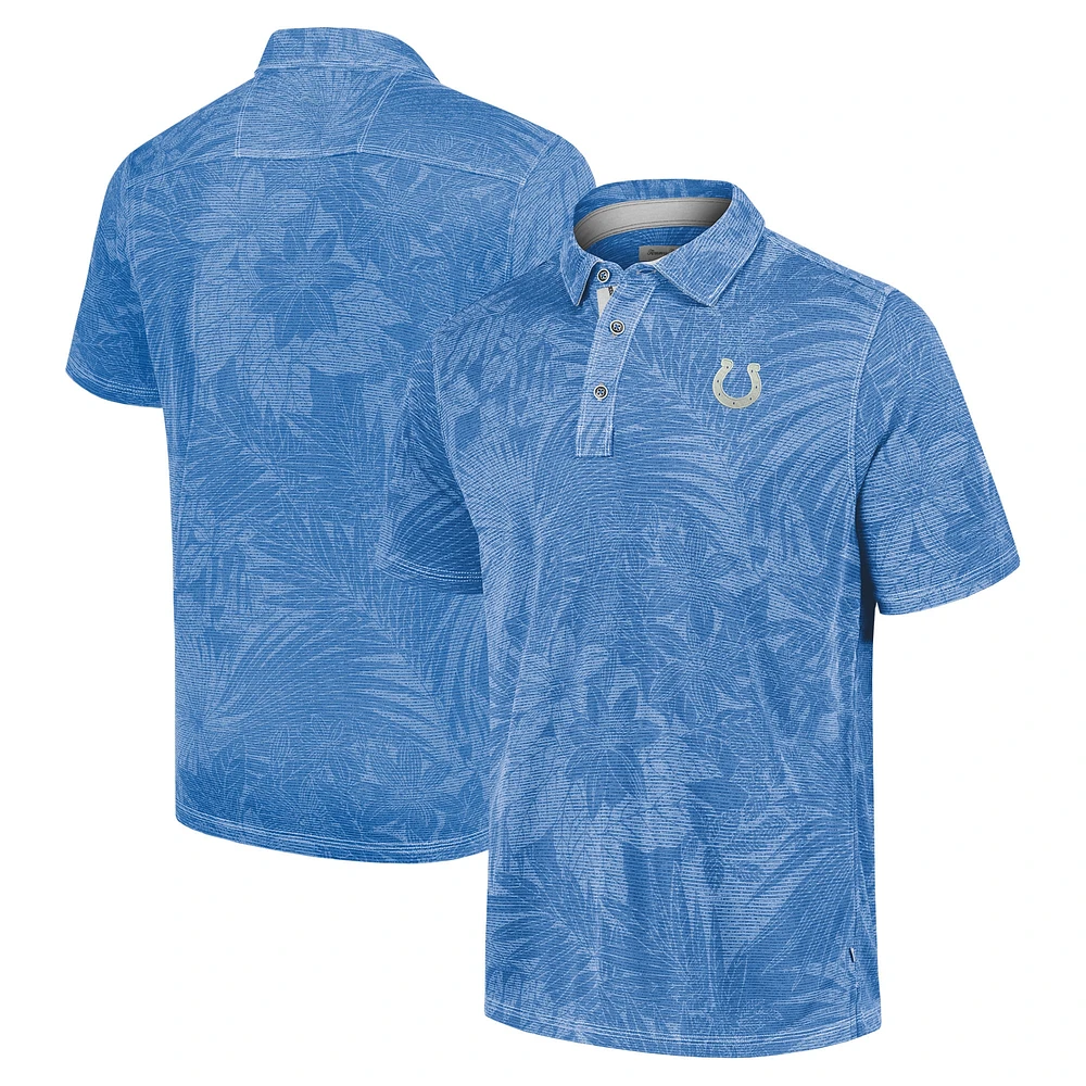 Polo Tommy Bahama bleu clair pour homme Indianapolis Colts Sport Santiago Paradise
