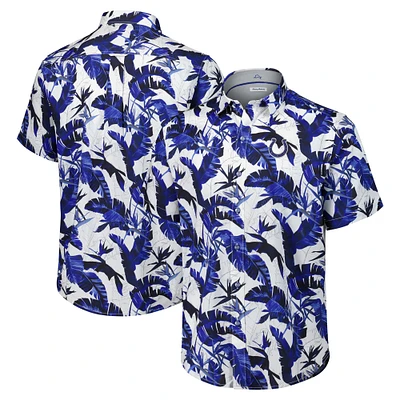 Men's Tommy Bahama Royal Indianapolis Colts Sunnyvale Blooms Camp Button-Up Shirt
