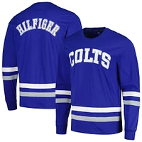 T-shirt à manches longues Tommy Hilfiger Royal/Gris Indianapolis Colts Nolan pour hommes