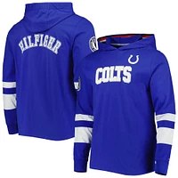 T-shirt à capuche manches longues Alex Tommy Hilfiger Indianapolis Colts Royal/Blanc pour homme