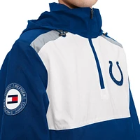 Haut à capuche demi-zip Tommy Hilfiger Royal/White Indianapolis Colts Carter pour hommes