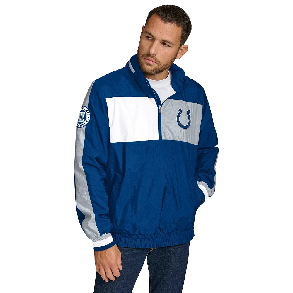 Veste à capuche légère demi-zip pour homme Tommy Hilfiger Royal Indianapolis Colts Gael