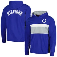 T-shirt à capuche manches longues Tommy Hilfiger Royal Indianapolis Colts Morgan pour hommes