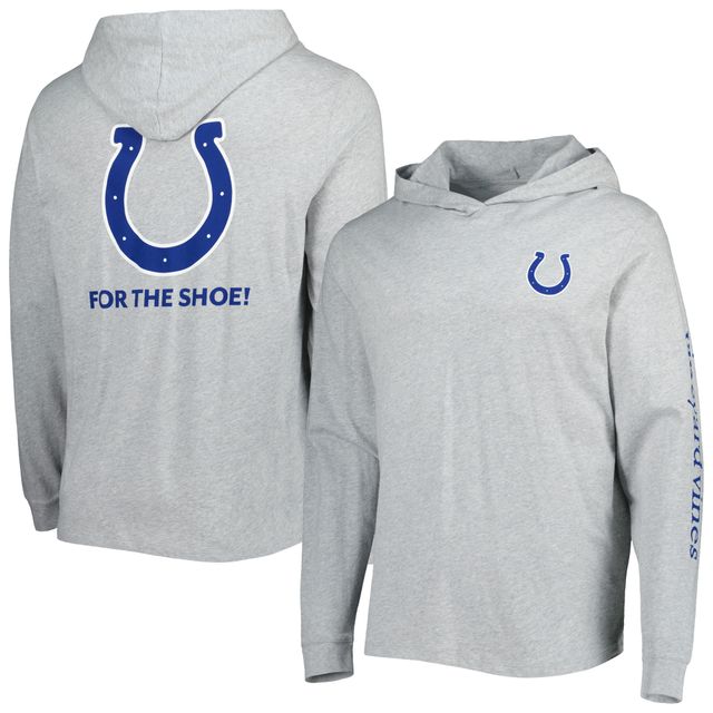 T-shirt à capuche manches longues Indianapolis Colts Local Vineyard Vines gris chiné pour homme