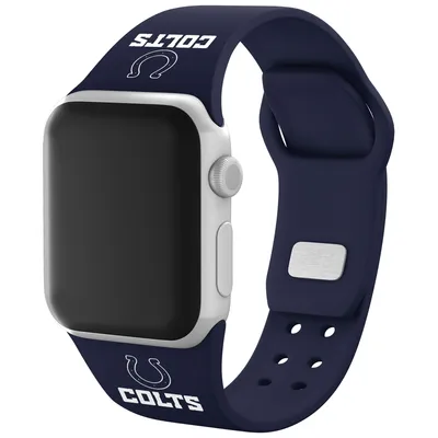 Indianapolis Colts Silicone Apple Watch Band - Navy