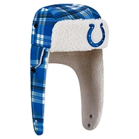 Casquette trappeur Sherpa à carreaux Sideline Royal Indianapolis Colts de New Era