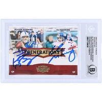 Peyton Manning & Eli Manning Autographed 2008 Donruss Threads Generations #G-1 Beckett Fanatics Witnessed Authenticated Card