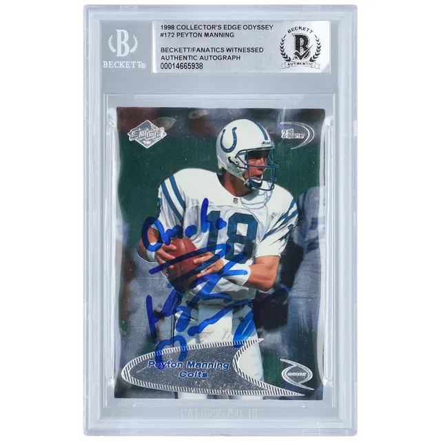 Lids Peyton Manning Indianapolis Colts Autographed 1998 Collectors Edge  Successors #16 Beckett Fanatics Witnessed Authenticated Rookie Card