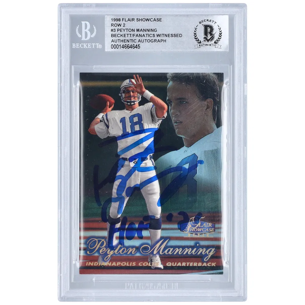 Signed Peyton Manning Colts Football Card – Super Sports Center