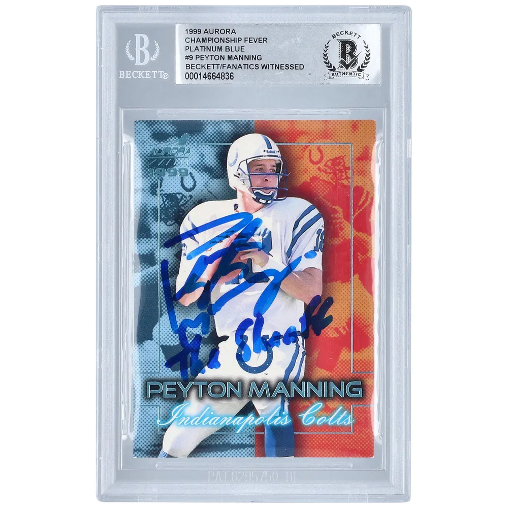 Indianapolis Colts Peyton Manning Autographed Blue Authentic