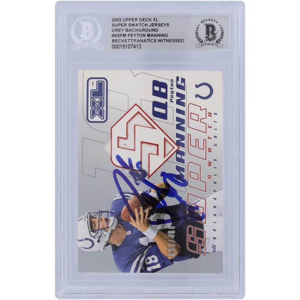 Lids Peyton Manning Indianapolis Colts Autographed 2002 Upper Deck