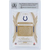 Peyton Manning Indianapolis Colts Autographed 2022 Panini Flawless Champions Aquamarine #SBC-2 #2/2 Beckett Fanatics Witnessed Authenticated 10 Card with "HOF 21" Inscription