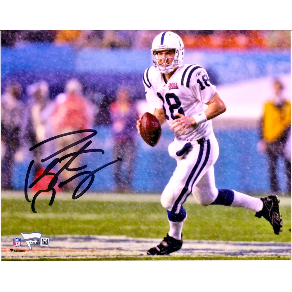 Lids Peyton Manning Indianapolis Colts Fanatics Authentic Autographed 8' x  10' Super Bowl XLI Running in Rain Photograph