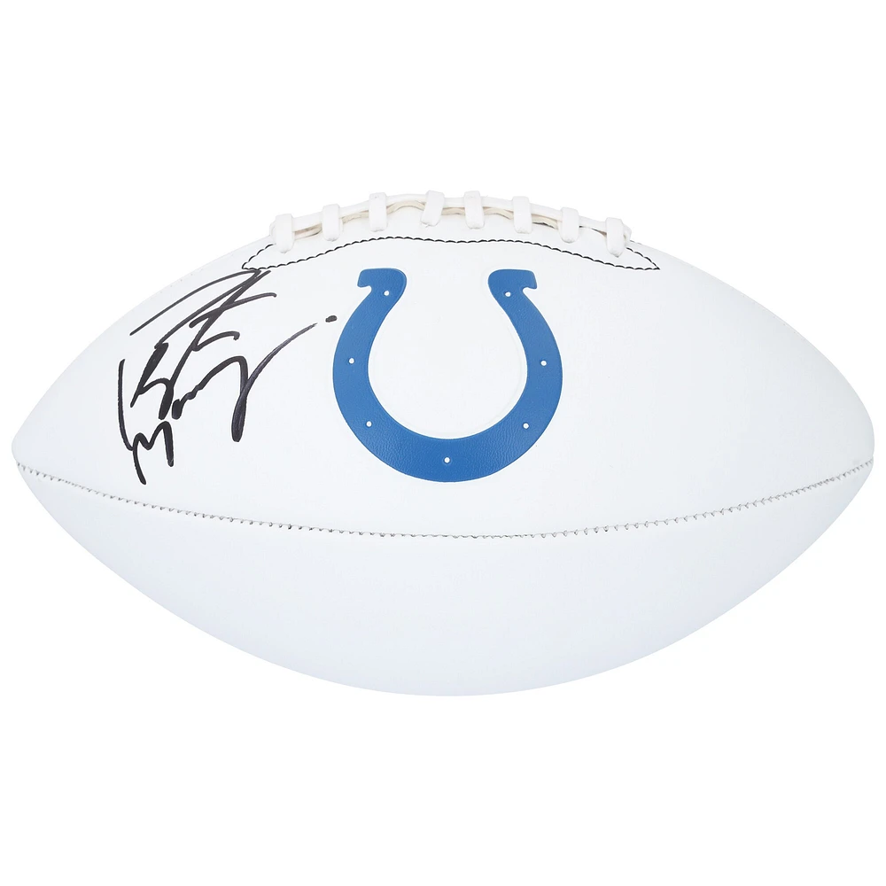 Peyton Manning Indianapolis Colts Autographed Franklin White Panel Football