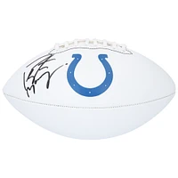 Peyton Manning Indianapolis Colts Autographed Franklin White Panel Football