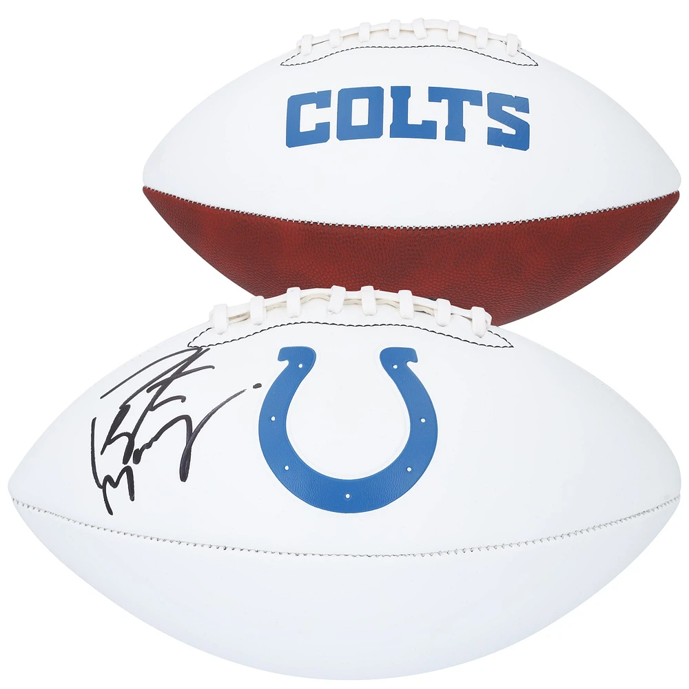 Peyton Manning Indianapolis Colts Autographed Franklin White Panel Football