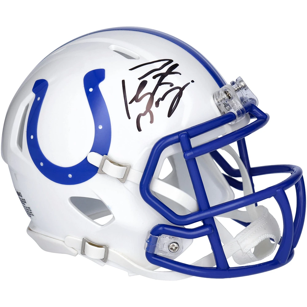 Peyton Manning Indianapolis Colts Autographed Riddell 1995-2003 Throwback Logo Speed Mini Helmet